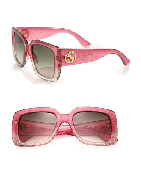 gucci oversized square sunglasses glitter|authentic gucci oversized sunglasses.